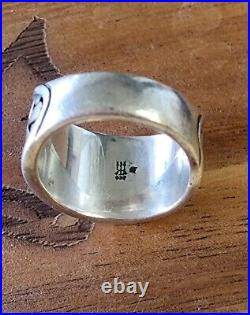 James Avery Size 7 Retired Flower Wide Band Ring PRETTY