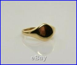 James Avery Small Signet Ring 14k Yellow Gold Size 3.5