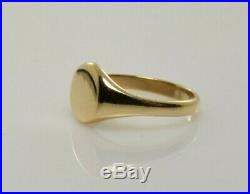 James Avery Small Signet Ring 14k Yellow Gold Size 3.5