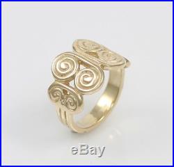 James Avery Solid 14K Yellow Gold Mycenaean Ring Size 4.5