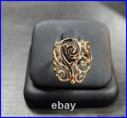 James Avery Sorrento Swirl Scroll Ring In 14k Gold Size 8