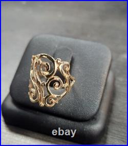James Avery Sorrento Swirl Scroll Ring In 14k Gold Size 8
