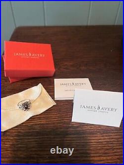 James Avery Spanish Lace Birthstone Ring Size 8 Sterling Silver Garnet January