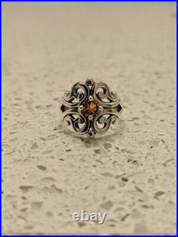 James Avery Spanish Lace Ring with Citrine Size 5.5 (Sterling Silver)