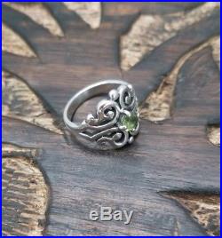 James Avery Spanish Lace Ring with Peridot Sz 6 Sterling Silver. 925