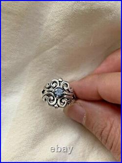 James Avery Spanish Lace with Aqua Spinel Ring