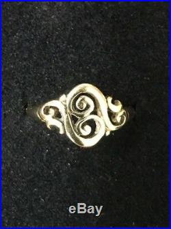 James Avery Spanish Swirl 14k Gold Ring Size 6.25