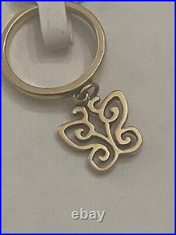 James Avery Spring Butterfly Dangle Ring, 14k Gold Retired Size 3.5