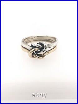 James Avery Sterling And 14k Yellow Gold Double Knot Ring Item # 11603