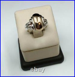 James Avery Sterling Silver 14K Gold Medium Knot Ring 10.9gr Size 6.25