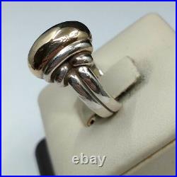 James Avery Sterling Silver 14K Gold Medium Knot Ring 10.9gr Size 6.25