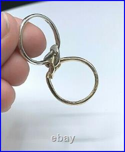 James Avery Sterling Silver 14K Gold Original Lovers Knot Ring Size 7 1/2
