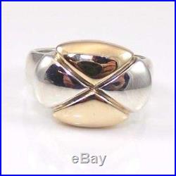 James Avery Sterling Silver 14K Gold Retired Rare With Box Ring Size 6.5 LDC2