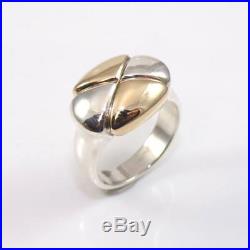 James Avery Sterling Silver 14K Gold Retired Rare With Box Ring Size 6.5 LDC2