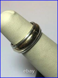 James Avery Sterling Silver 14K Gold Simplicity Band Ring Size 6