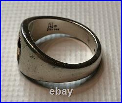 James Avery Sterling Silver/14K Yellow Gold Celtic Cross Ring Size 6.5 Retired
