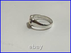 James Avery Sterling Silver 14K Yellow Gold Dove of Peace Ring Size 6.5
