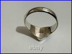 James Avery Sterling Silver 14K Yellow Gold Dove of Peace Ring Size 6.5