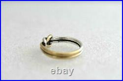 James Avery Sterling Silver & 14K Yellow Gold Lovers Knot Ring Size 5 RETIRED