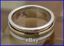 James Avery Sterling Silver & 14k Gold Flared Band Ring, Size 10, 10.2G RETIRED