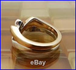 James Avery Sterling Silver & 14k Gold Puzzle Ring Size 8.5, 12.3 Grams RETIRED