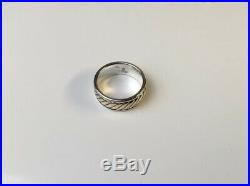 James Avery Sterling Silver & 14k Gold Rope Wedding Band Ring Size 10 Retired