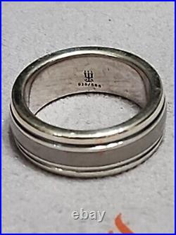 James Avery Sterling Silver & 14k Gold Simplicity Wedding Band Size 7