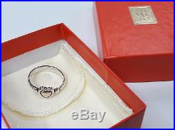 James Avery Sterling Silver / 14k Yellow Gold Heart Ring Size 9 Retired