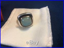 James Avery Sterling Silver/18k Gold 925/585 Chalcedony Ring Size 7