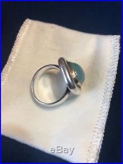 James Avery Sterling Silver/18k Gold 925/585 Chalcedony Ring Size 7
