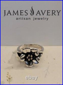 James Avery Sterling Silver & 18k Gold RingSize 7925/750Signed