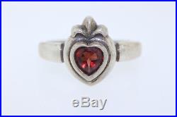 James Avery Sterling Silver. 75ct Heart Shaped Ruby Ring Size 6.5