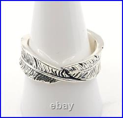 James Avery Sterling Silver 925 Feather Band RETIRED Sz 9