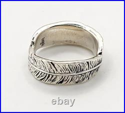 James Avery Sterling Silver 925 Feather Band RETIRED Sz 9
