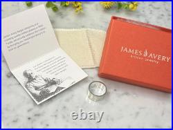 James Avery Sterling Silver 925 Hammered 10mm Wide Cigar Band Ring Sz 6 Box/ Bag James Avery Sterling Silver 925 Hammered 10mm Wide Cigar Band Ring Sz 6 Box/ Bag