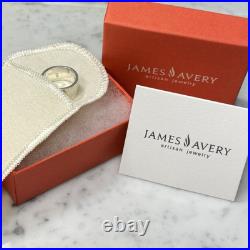 James Avery Sterling Silver 925 Hammered 10mm Wide Cigar Band Ring Sz 6 Box/ Bag James Avery Sterling Silver 925 Hammered 10mm Wide Cigar Band Ring Sz 6 Box/ Bag