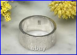 James Avery Sterling Silver 925 Hammered 10mm Wide Cigar Band Ring Sz 6 Box/ Bag James Avery Sterling Silver 925 Hammered 10mm Wide Cigar Band Ring Sz 6 Box/ Bag
