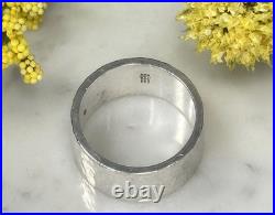 James Avery Sterling Silver 925 Hammered 10mm Wide Cigar Band Ring Sz 6 Box/ Bag James Avery Sterling Silver 925 Hammered 10mm Wide Cigar Band Ring Sz 6 Box/ Bag