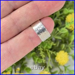James Avery Sterling Silver 925 Hammered 10mm Wide Cigar Band Ring Sz 6 Box/ Bag James Avery Sterling Silver 925 Hammered 10mm Wide Cigar Band Ring Sz 6 Box/ Bag