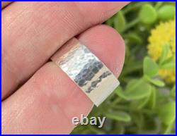 James Avery Sterling Silver 925 Hammered 10mm Wide Cigar Band Ring Sz 6 Box/ Bag James Avery Sterling Silver 925 Hammered 10mm Wide Cigar Band Ring Sz 6 Box/ Bag