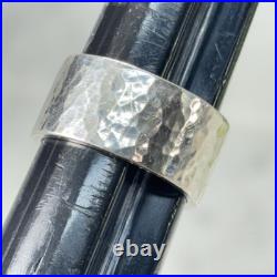 James Avery Sterling Silver 925 Hammered 10mm Wide Cigar Band Ring Sz 6 Box/ Bag James Avery Sterling Silver 925 Hammered 10mm Wide Cigar Band Ring Sz 6 Box/ Bag