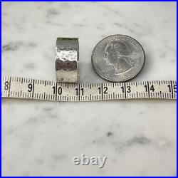 James Avery Sterling Silver 925 Hammered 10mm Wide Cigar Band Ring Sz 6 Box/ Bag James Avery Sterling Silver 925 Hammered 10mm Wide Cigar Band Ring Sz 6 Box/ Bag