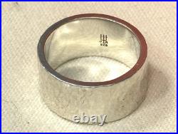 James Avery Sterling Silver 925 Hammered 10mm Wide Cigar Band Ring Sz 6 Box/ Bag James Avery Sterling Silver 925 Hammered 10mm Wide Cigar Band Ring Sz 6 Box/ Bag