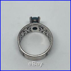 James Avery Sterling Silver Adoree Ring With Blue Topaz Size 7