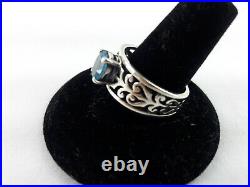 James Avery Sterling Silver Adoree Ring With Blue Topaz Size 8