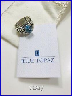 James Avery Sterling Silver Adoree Ring With Blue Topaz Sz 5