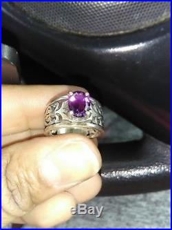 James Avery Sterling Silver Adoree Swirl Ring with Purple Amethyst