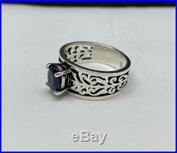 James Avery Sterling Silver Adoree with Lab Created Sapphire Ring Size 9