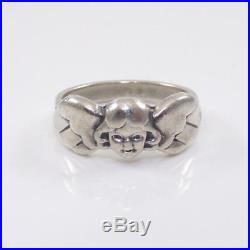 James Avery Sterling Silver Angel Face Rare Retired Band Ring Size 6 LDC2