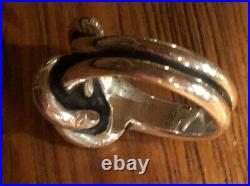 James Avery Sterling Silver BOLD LOVERS KNOT Ring Sz 8RetiredHeavy